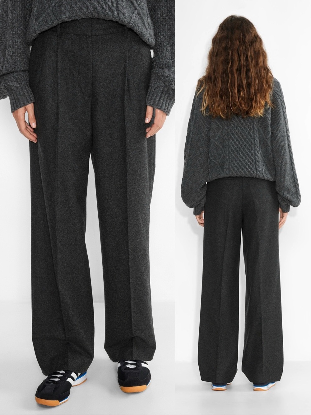 Aritzia | Effortless Pant Wool Heathered Charcoal 6